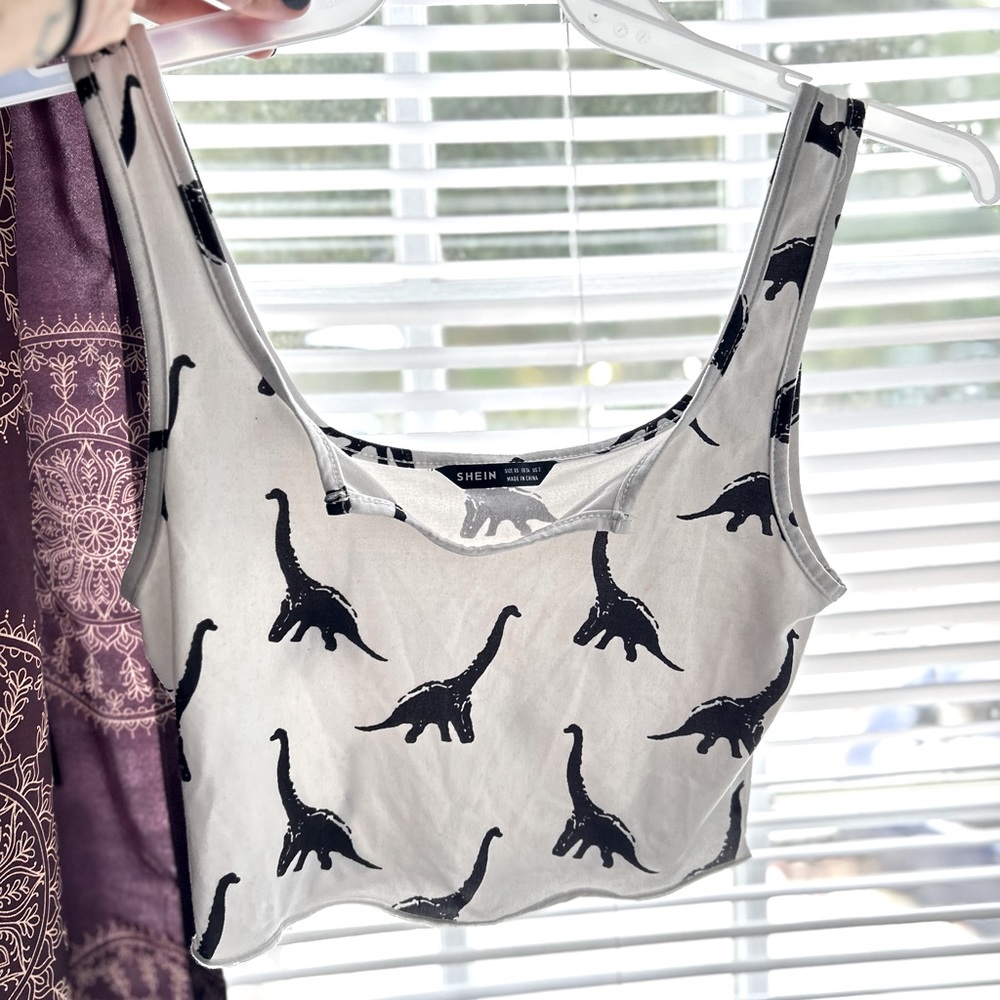 Dinosaur print crop top